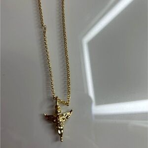 Gold Angel Pendant Necklace